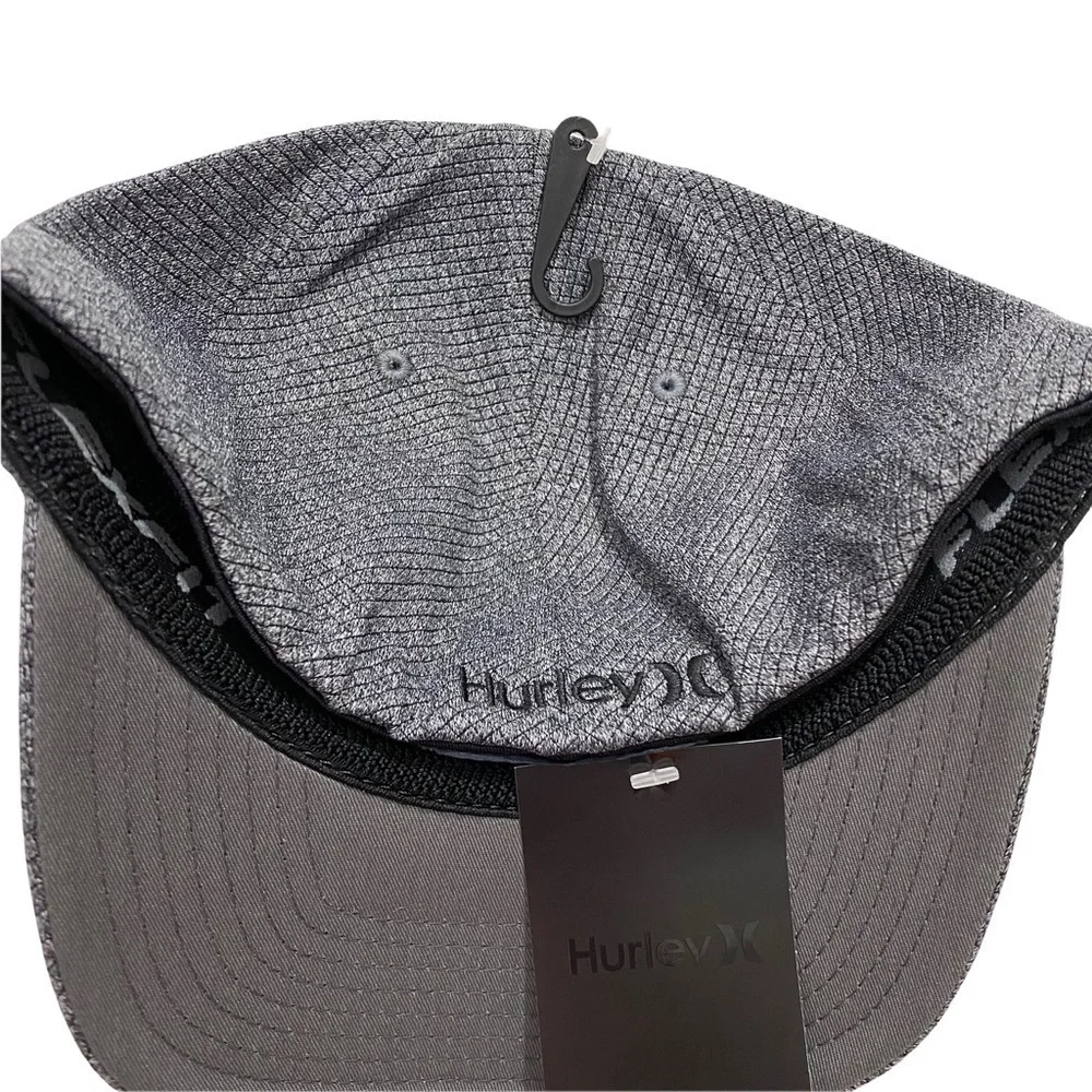 Hurley Unisex Icon Baseball Cap Sz Sm-Med Dk Grey Heather Textured Flex Fit NWT